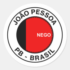 Brasil Joao Pessoa Paraiba Ronde Sticker