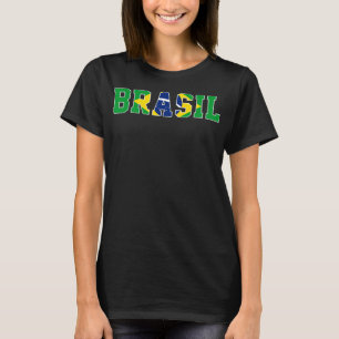 Brasil kostuum Braziliaanse vlag Grappig Brazilië T-shirt