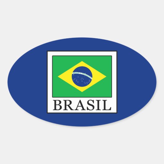 Brasil Ovale Sticker (Voorkant)
