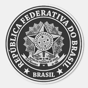 Brasil Round Emblem Ronde Sticker
