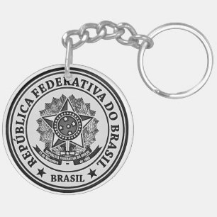 Brasil Round Emblem Sleutelhanger