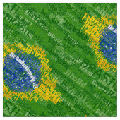 Brasil Text Flag Stof (Close Up)
