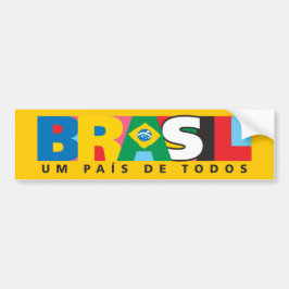Brasil Um Pais de Todos Bumpersticker