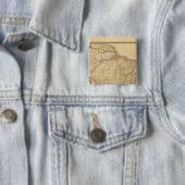 Brasil Vierkante Button 5,1 Cm (In situ)