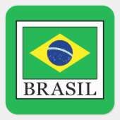 Brasil Vierkante Sticker (Voorkant)