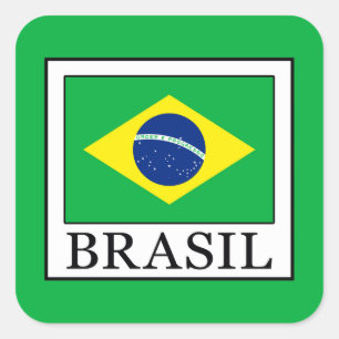Brasil Vierkante Sticker
