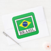 Brasil Vierkante Sticker (Envelop)
