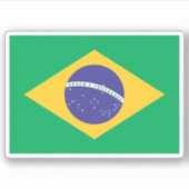 Brasil vlag sticker (Voorkant)