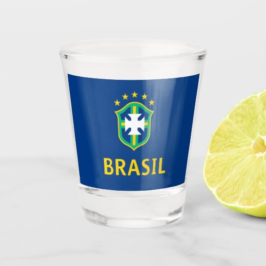 Brasil Yellow Shot Glas (Voorkant)
