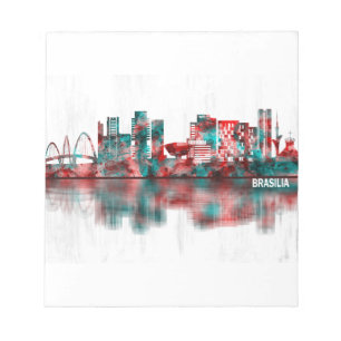 Brasilia Brazilië Skyline Notitieblok