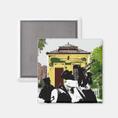 Brass Band bij Shotgun House Magneet (Voorkant / Achterkant)