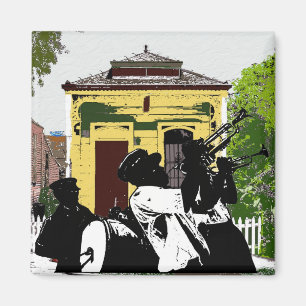 Brass Band bij Shotgun House Magneet