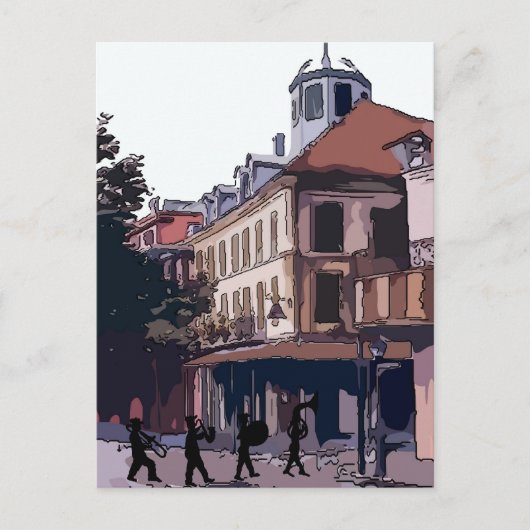 Brass Band in het Franse kwartaal Briefkaart (Voorkant)