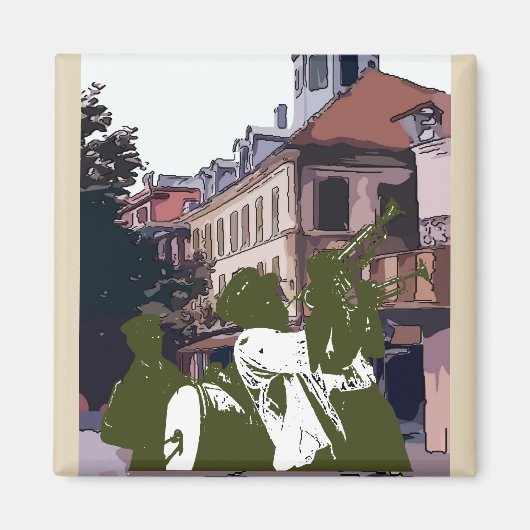 Brass Band in Napoleon House Magneet (Voorkant)
