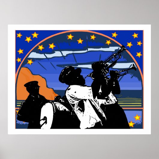 Brass Band Stars Poster (Voorkant)