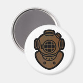 Brass Diving Helmet Magneet (Voorkant / Achterkant)