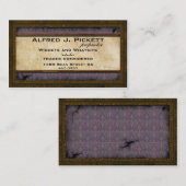 Brass Lijst Steampunk Cogs Visitekaartje (Voorkant / Achterkant)