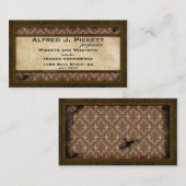 Brass Lijst Steampunk Cogs Visitekaartje (Voorkant / Achterkant)