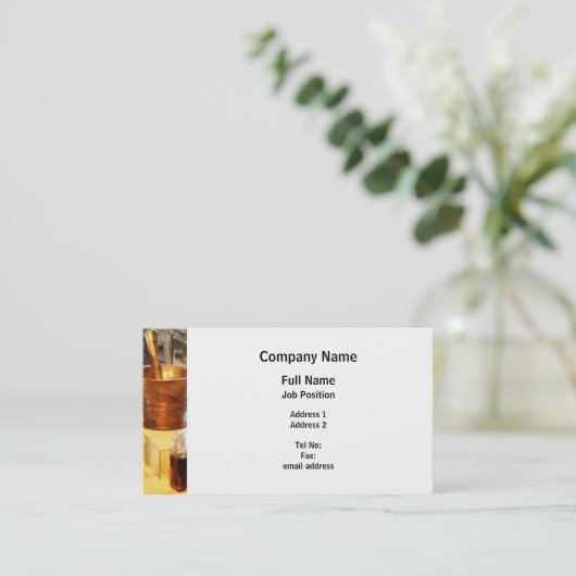 Brass Mortar en Pestle Visitekaartje (Staand voorkant)