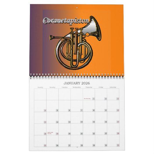 Brass Pipes & Sound Calendar Kalender (Jan 2026)