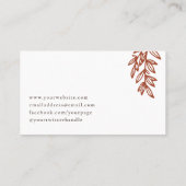 Brass & Rust Green Line Carte de visite d'art (Dos)