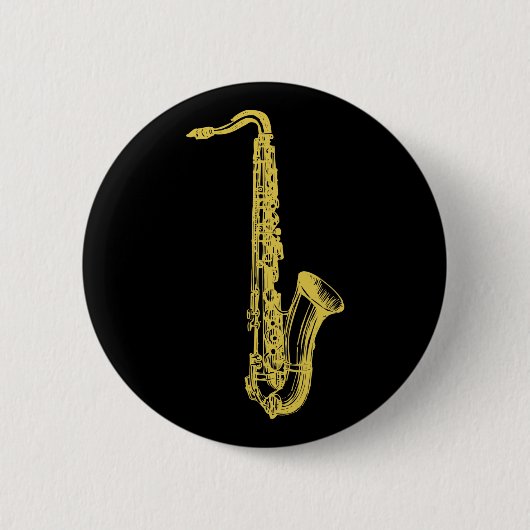 Brass Sax Ronde Button 5,7 Cm (Voorkant)