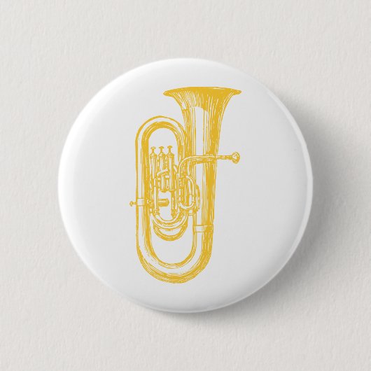 "Brass" Tuba Ronde Button 5,7 Cm (Voorkant)