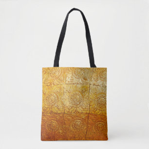 Brass vierkant met patternatief, kunst, grafisch d draagtas