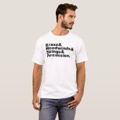 Brass & Woodwinds & Strings & Percussion Orchestra T-shirt (Voorkant volledig)