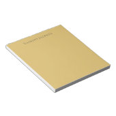 Brass Yellow Minimalist Plain Modern Aesthetic Notitieblok (Schuin)