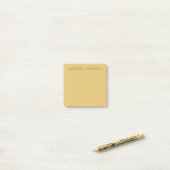 Brass Yellow Minimalist Plain Modern Aesthetic Post-it® Notes (Op bureau)