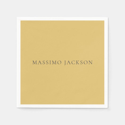 Brass Yellow Minimalist Plain Modern Aesthetic Servet (Voorkant)