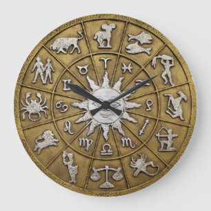 Brass Zodiac Wheel Grote Klok