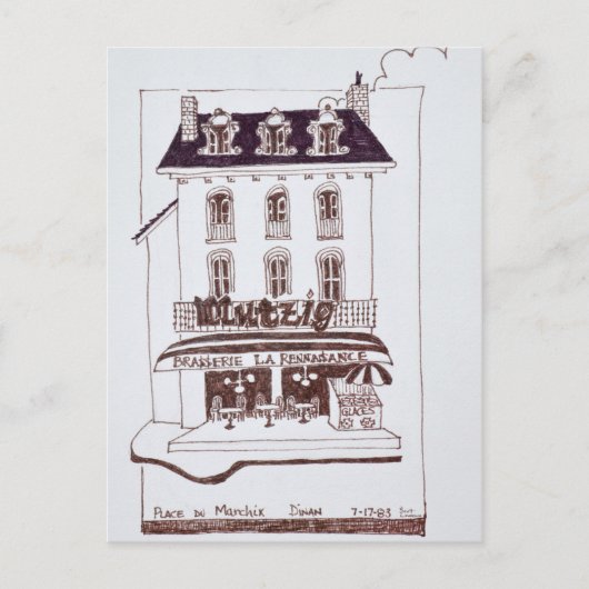 Brasserie La Renaissance | Plaats van Marche, Dina Briefkaart (Voorkant)