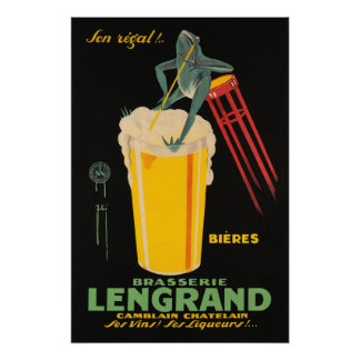 Brasserie Lengrand Bieres Vintage Poster 1926 Perfect Poster