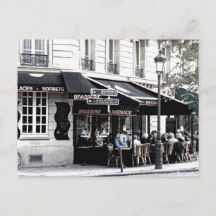 BRASSERIE STRAAT WINKEL COFFEE SHOP POSTCROSSING BRIEFKAART
