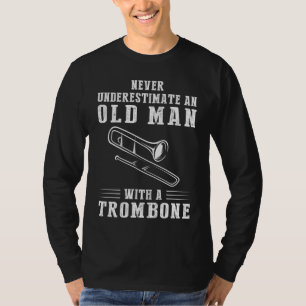 Brassy Humor en Musical Mojo: Old Mans Trombone T T-shirt