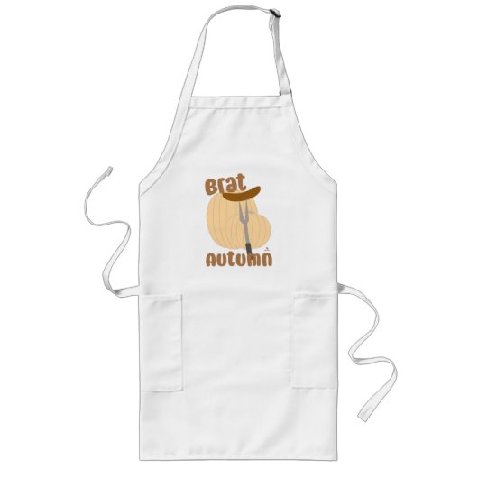 Brat Autumn Funny Trending Funny Cartoon Lang Schort (Voorkant)