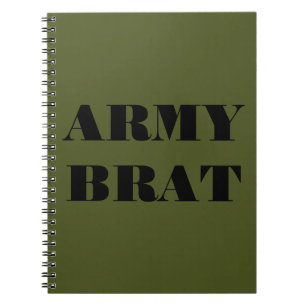 Brat bij het notitieboek Leger