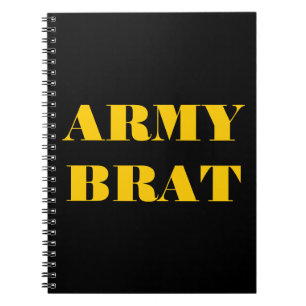 Brat bij het notitieboek Leger