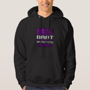 Brat Born veerkrachtig en raak Paars op militair C Hoodie