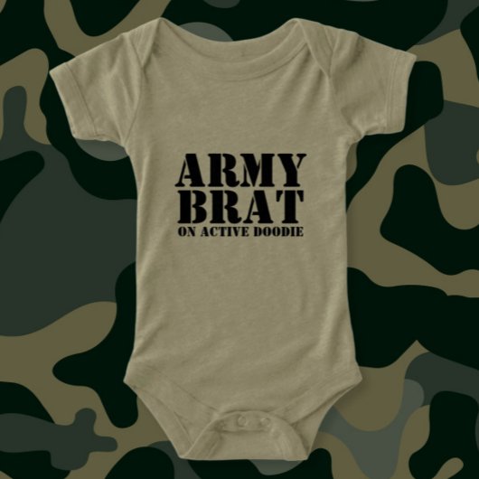 Brat de l'armée sur l'Humour de bébé Doodie actif