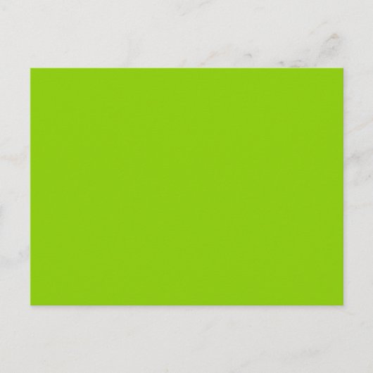 Brat Green Solid Color Briefkaart (Voorkant)