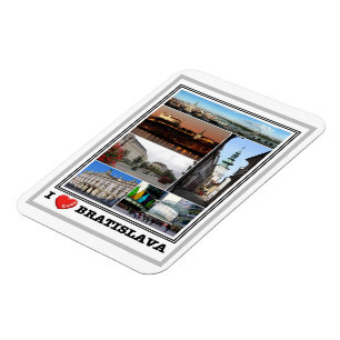 Bratislava - I Love - Slowakije - Magnet Magneet