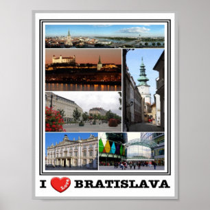 Bratislava - I Love - Slowakije - Poster