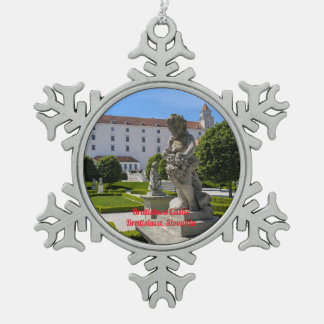 Bratislava Kasteel, Bratislava, Slowakije Sieraad Tin Sneeuwvlok Ornament