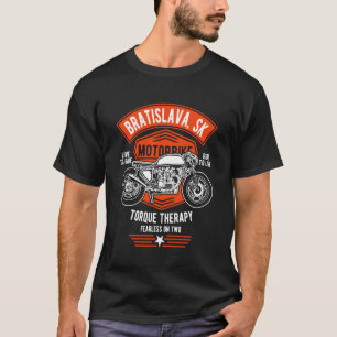 Bratislava SK Retro Motorfiets Design T-shirt