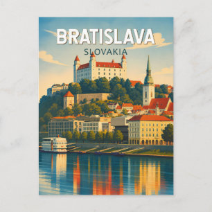 Bratislava Slowakije Illustratie Reis Kunst Retro Briefkaart