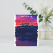 Bratislava Slowakije Nacht Stad Uitzicht Briefkaart (Staand voorkant)
