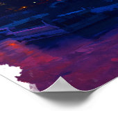 Bratislava Slowakije Nacht Stad Uitzicht Poster (Hoek)